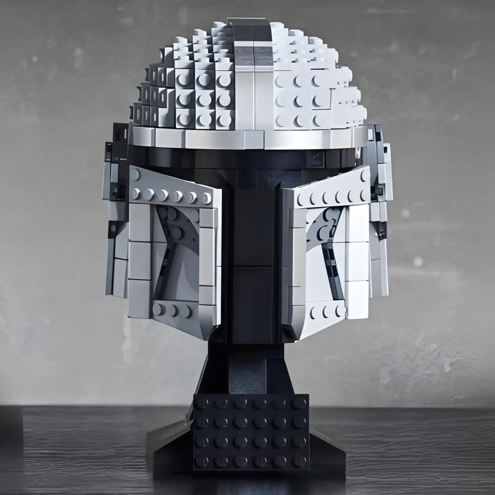 

584PCS Star Battle Plan Mandalorian Helmet SpaceShip Battle Bricks Architecture Assembly Puzzle Model for Birthday ChristmasGift