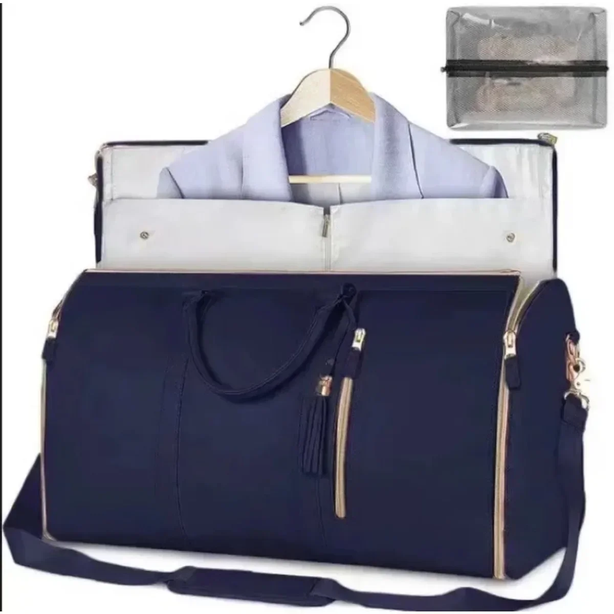 

Large Capacity Ladies Foldable Suit Travel Bag Multifunctional Storage PU Hand Luggage Bag New Model for Business Trips