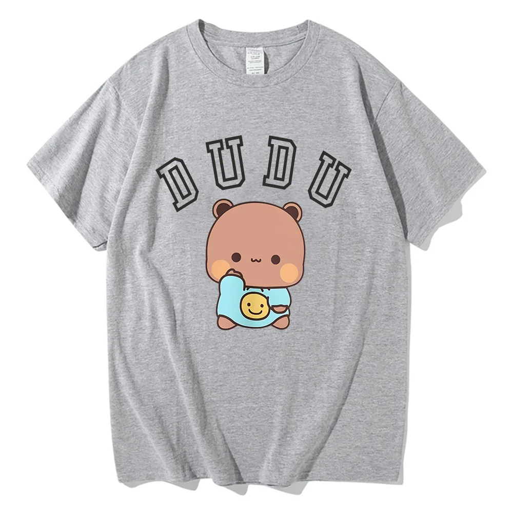 Panda Bear Cartoon Printing t-shirt manica corta donna uomo t-shirt in cotone Bubu Dudu magliette grafiche carine magliette estive Casual