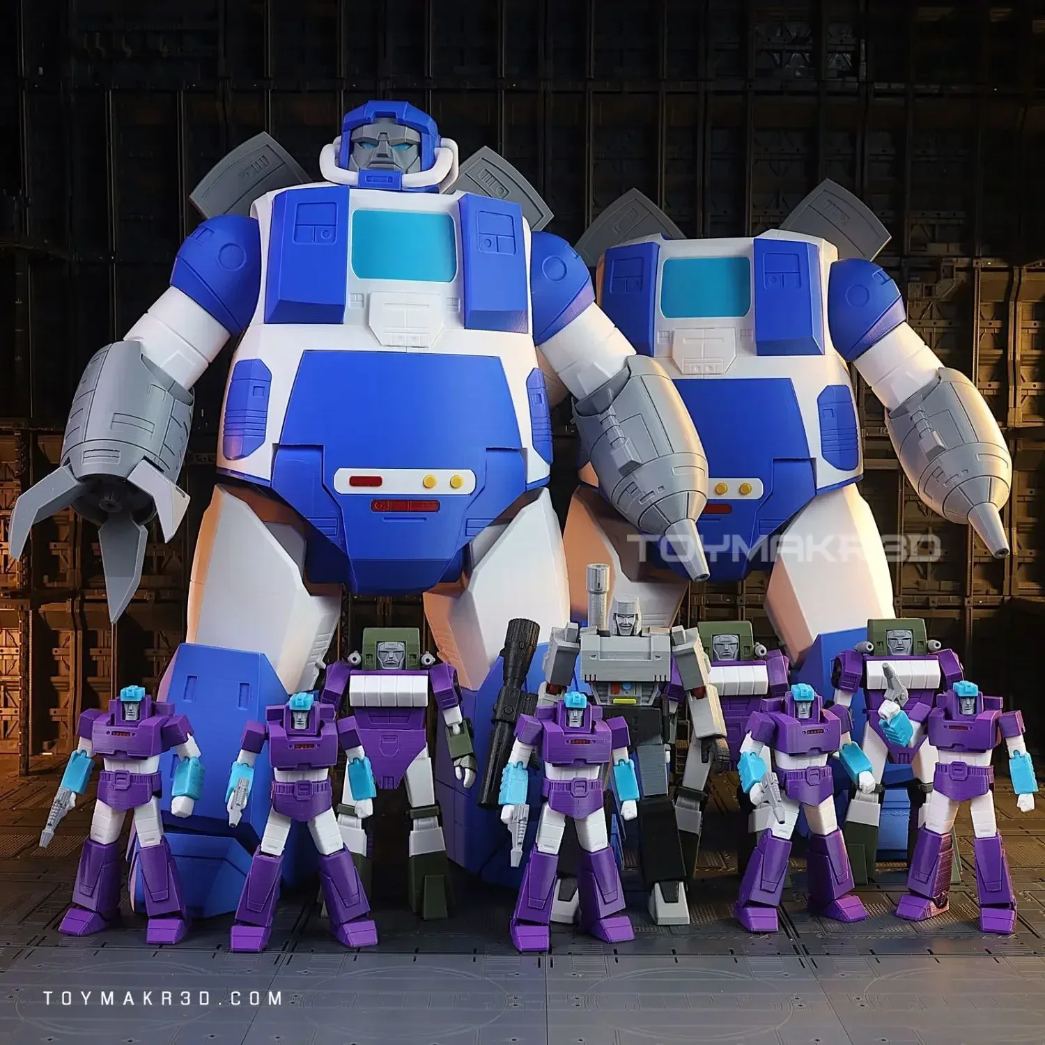 Transformação Autobot 3D Impresso Fat Guard Robot Omega Figura de ação articulada