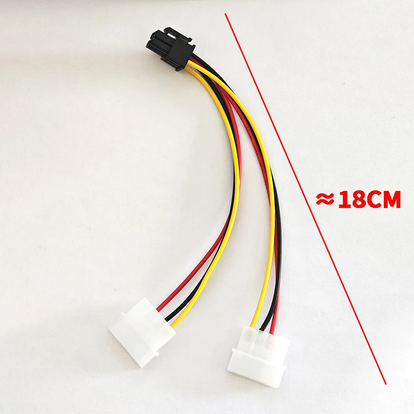 1pcs Graphics Card 4PIN to 6PIN Adapter Cable 4-Pin to 6-Pin PCI-Express PCIE Video Card Power Converter Adapter Cable