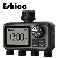 Eshico HCT-M09 4-Outlet Water Timer 2025th Newest 4 Zone Garden Tools Automatic Irrigation System Smart Sprinkler Super Timeing