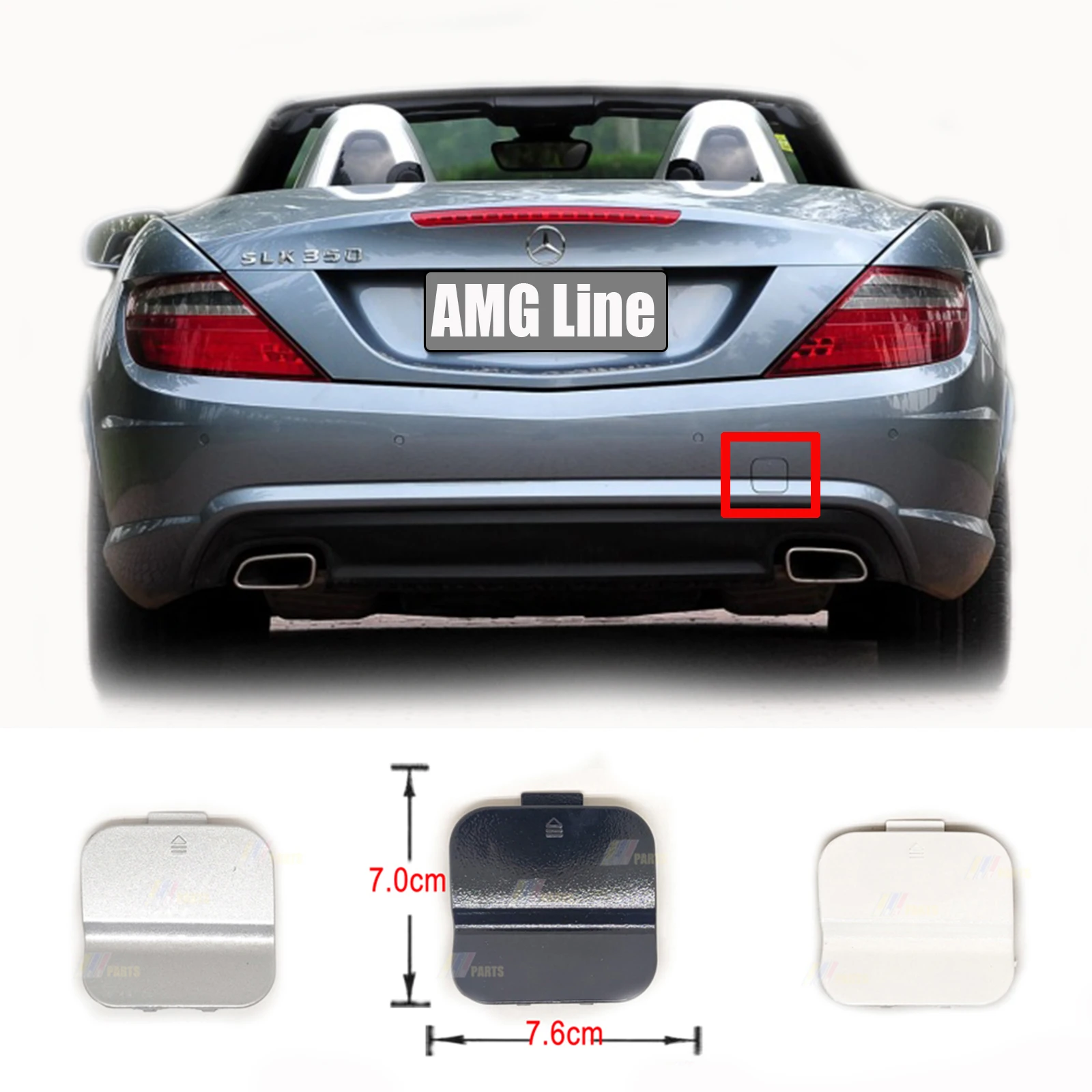 A1728852923 Fit 12-15 Mercedes-Benz SLK W172 R172  200 250 300 350 55 AMG Sport Convertible REAR TOW COVER 