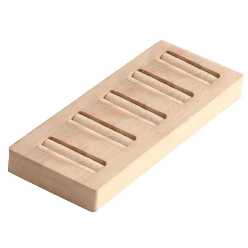 Jewelry Display Organizer Tray Holder Storage Box Case with 5 Slot Display , Beige