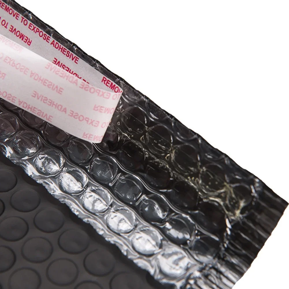 50 STKS Zwarte Bubble Enveloppen Tas Waterdichte Foam Bubble Mailers Express Verzending Envelop Zakken Self Seal Verpakking Organizer Bag