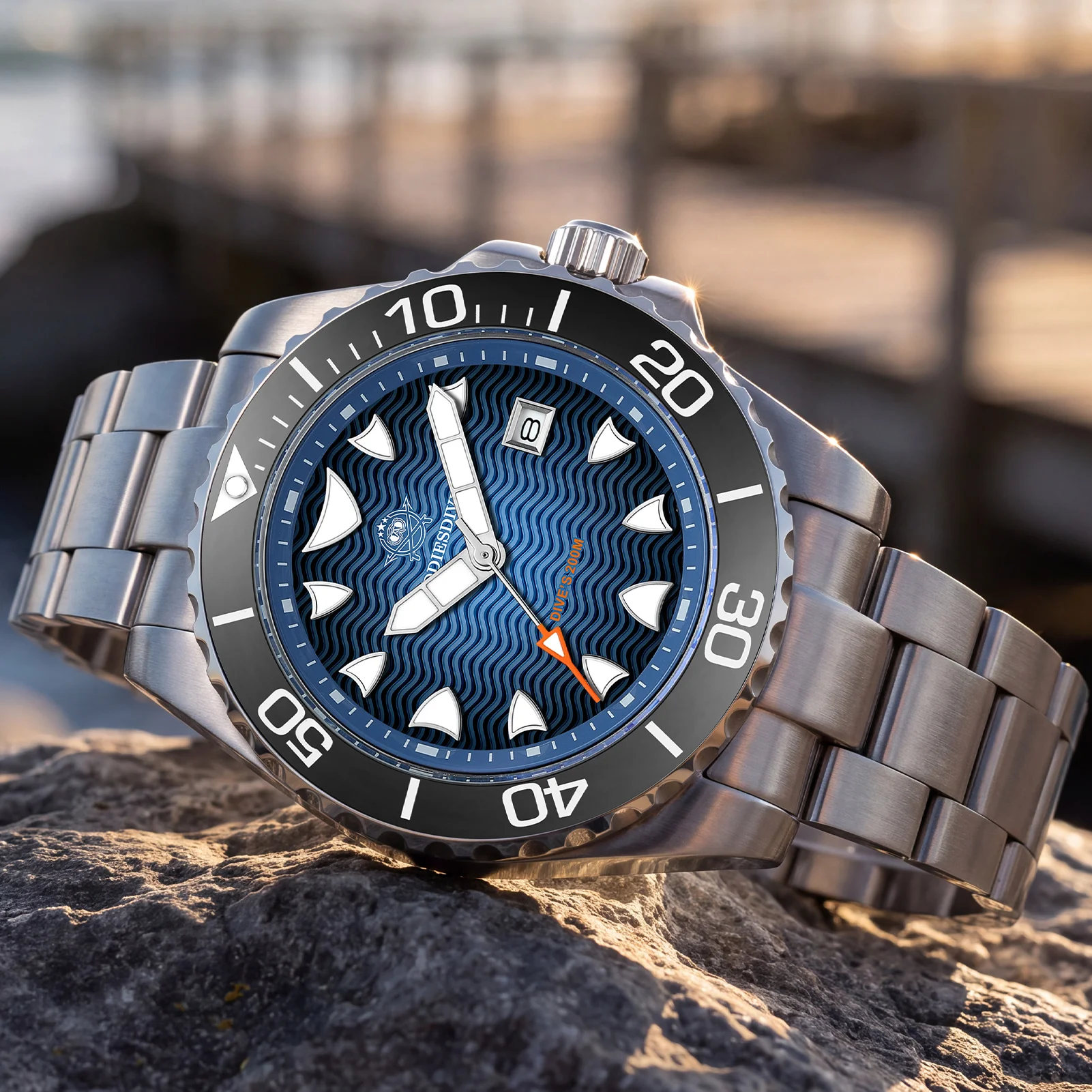 ADDIESDIVE Outdoor Sports Watch For Man 200M Waterproof Super Luminous Mens Quartz Watch Stainless Steel AD2561 Reloj Hombre NEW