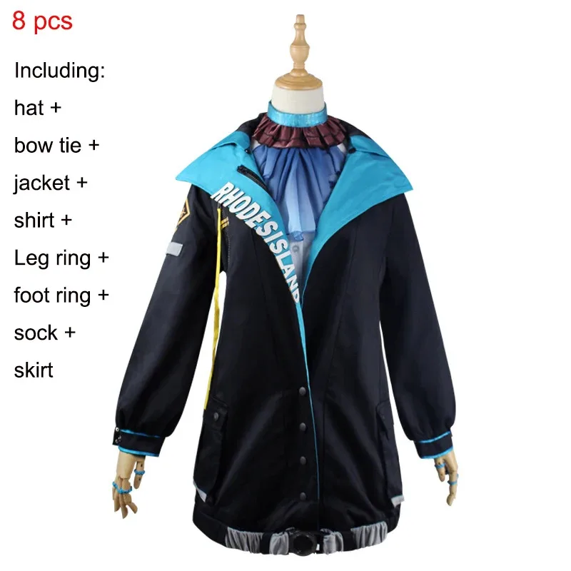 

Anime Arknights COS Amiya Spot Goods Cosplay Costume Female Wig Ear Shoes Complete Set Game Student Halloween Role Playingx;3,v'