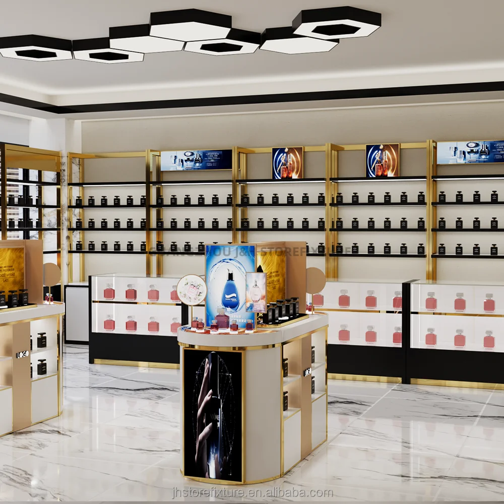 Kundenspezifisches Design, mehrere Schichten, Einzelhandel, Kosmetik, Make-up, Parfüm, Display-Ständer, Rack, Nagellack, Regal, Vitrine