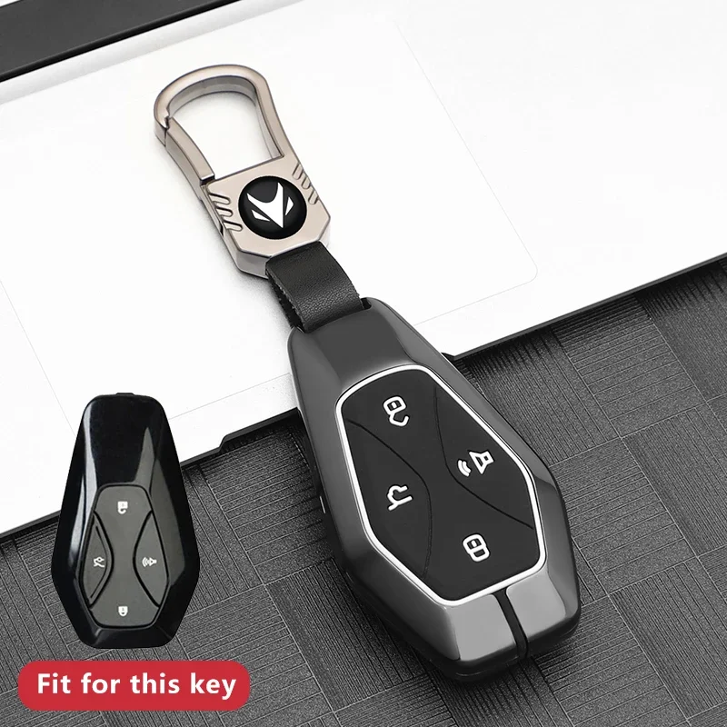 Zinc Alloy Silicone Car Key Case for ARCFOX Alpha S T AS AT GT ECF ARCFOX-7 Remote Cover Shell Keychain Holder Fob Accessories