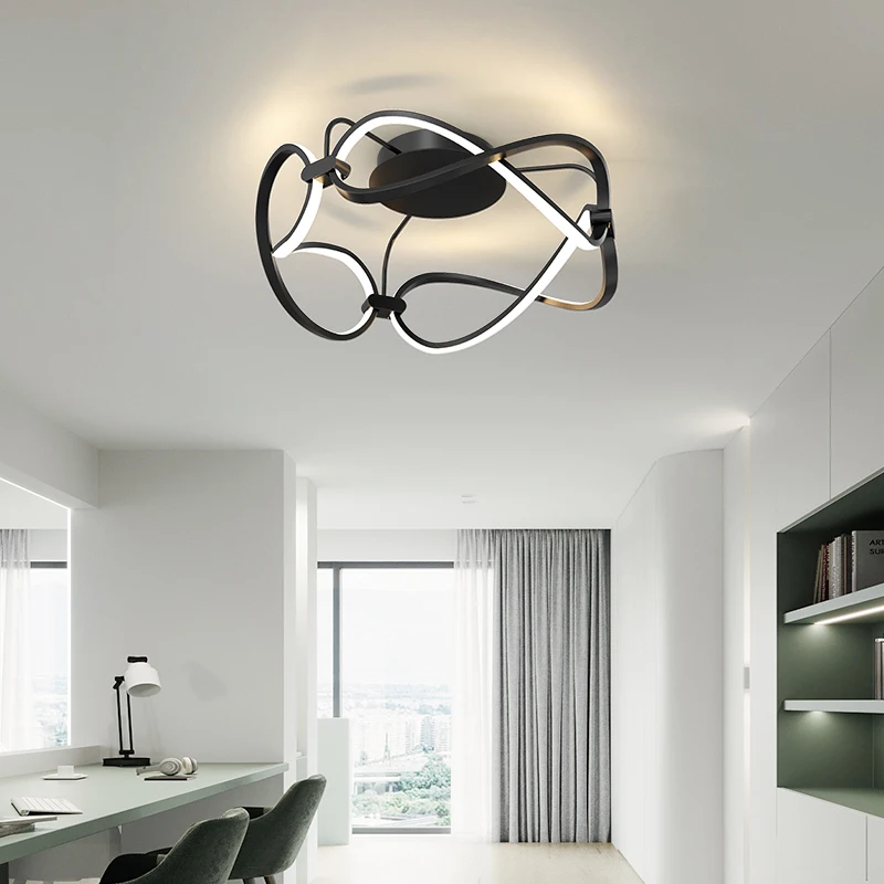 

Modern Led Ceiling Lamp Living Bedroom Dining Room Chandelier Dimmable With Remote Home Indoor Lighting Decor Iron Acrylic Lamps