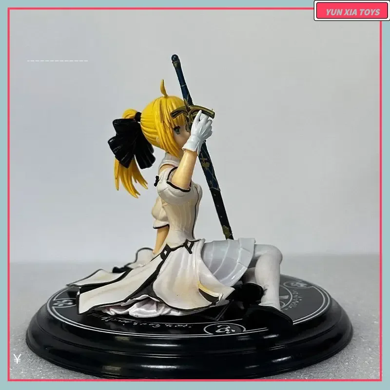 

17 см Fate Grand Order Sabre Lily Altria Pendragon сидячее положение ПВХ игра фигурка девушки Коллекционная модель статуя для фанатов подарок