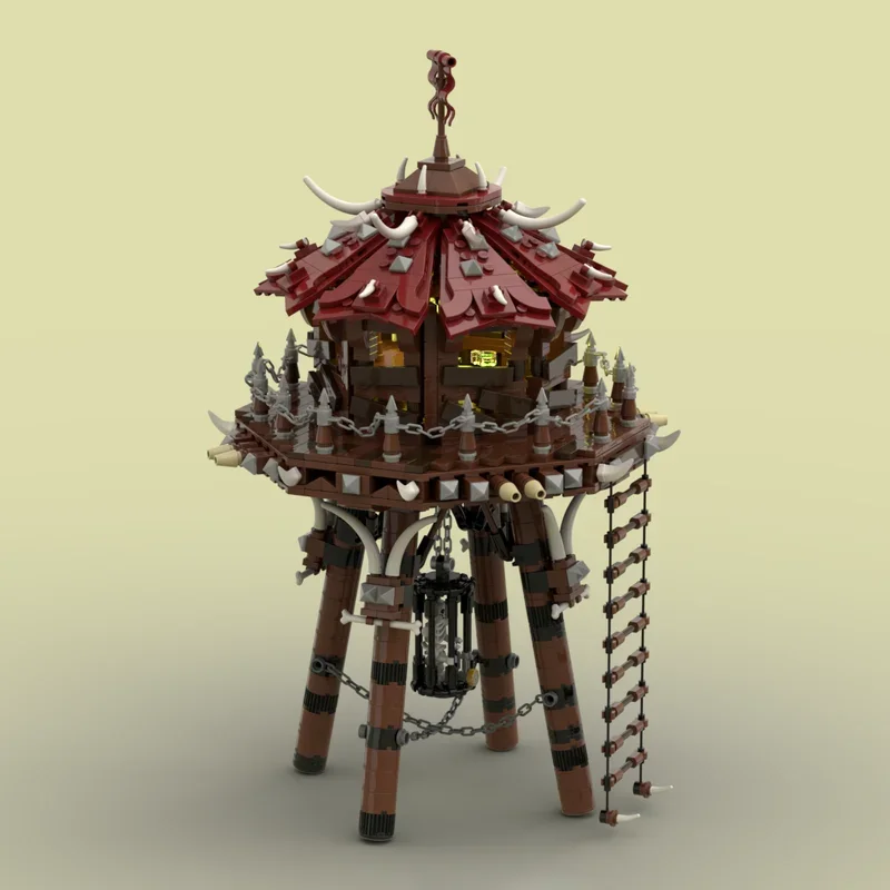 1205 pièces MOC Orc tir à l'arc tour guerre forteresse modèle conception modulaire modèle éducatif blocs de construction anniversaire bricolage jouets cadeau