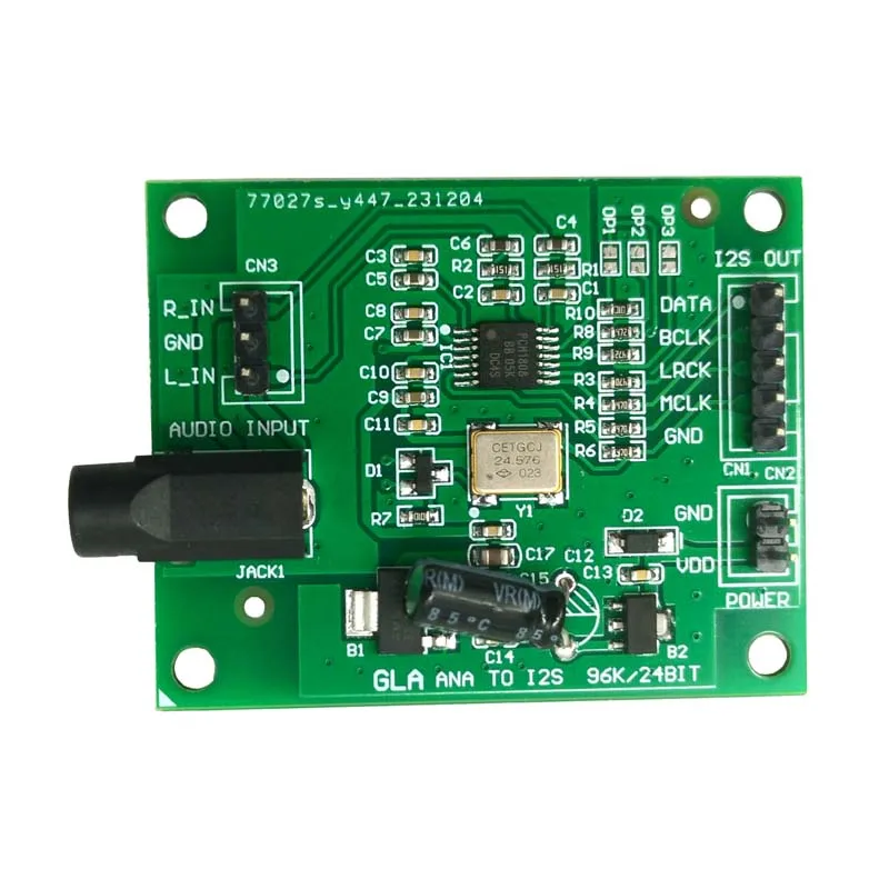 DLHiFi PCM1808 3.5mm Stereo Analog Audio Signal ADC To I2S Signal for DSP Equipment Recording Equipment Decoder