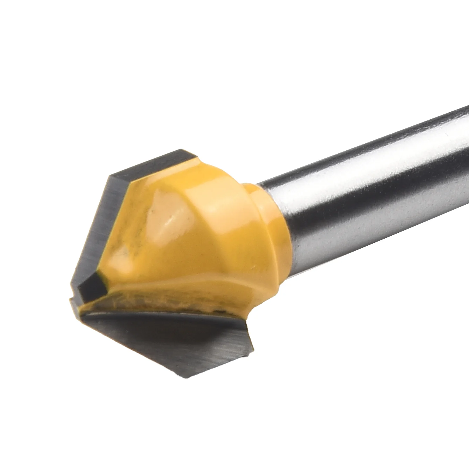 Per punte per router in PVC MDF acrilico smusso taglierina a testa piatta lavorazione del legno fresa per incisione in metallo duro con gambo da 6 mm