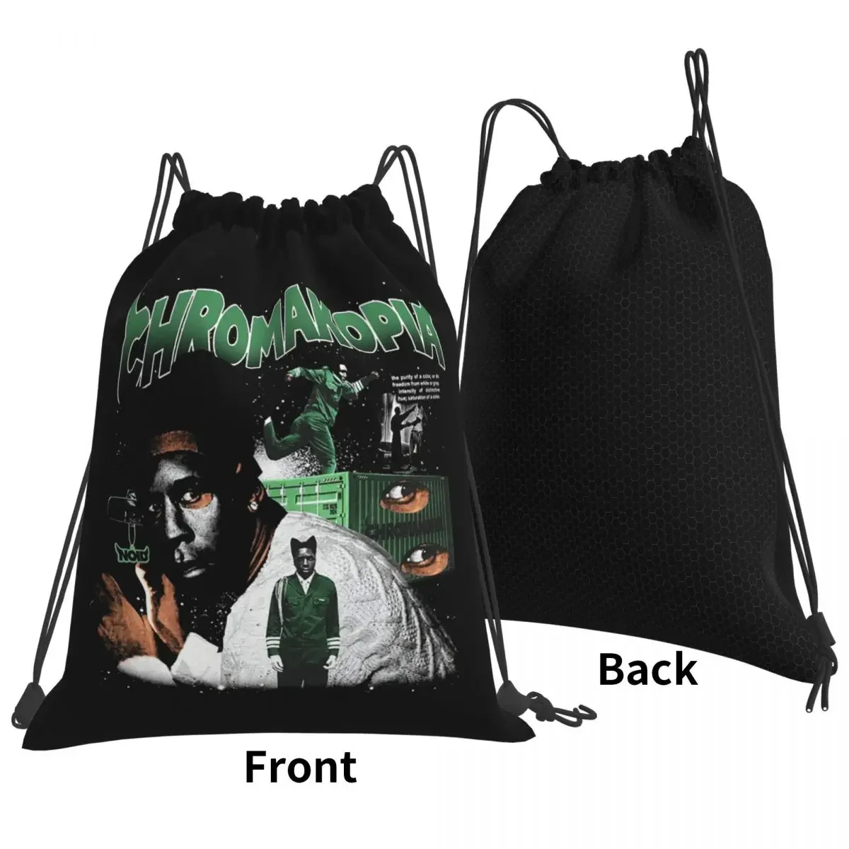 Chromakopia Stylish Tylers The Creator Backpacks Fashion Drawstring Bundle Pocket Shoes Bag Tas Buku Untuk Pelajar Perjalanan