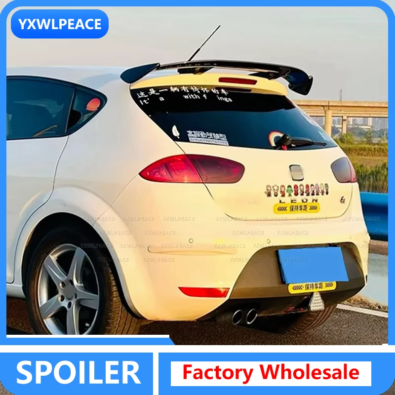 

For Seat Leon MK2 Trunk Wing 2009 2010 2011 2012 High Quality ABS Plastic Car Rear Roof Spoiler Body Kit Accessories