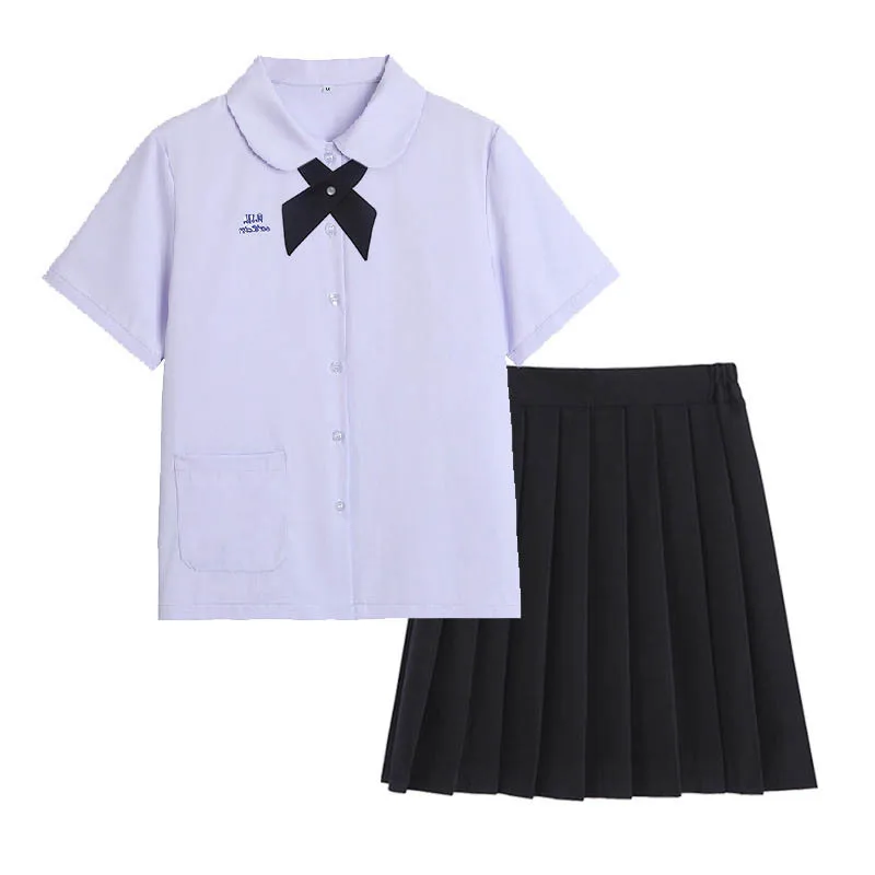 Uniforme JK, ropa COS, uniforme escolar tailandés, uniforme de verano de manga corta para mujer, drama tailandés, Girl from Nowhere, falda plisada Nanno