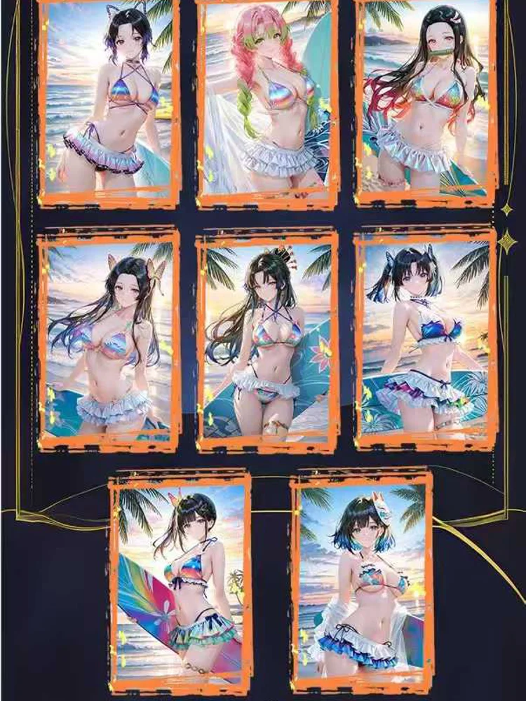 New''LanYu''Club Demon Slayer Placas de tamanho A6 Cartões Demon Slayer Tanjirou Kamado Nezuko Cartões de coleção de personagens Anime presentes