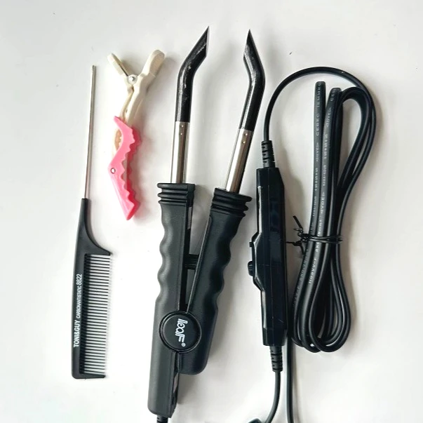 

Popular Heat Connector Crimpings Hair Curlings Portable Mini Flat Irons Hair Straightener for Keratin Hair Extensions
