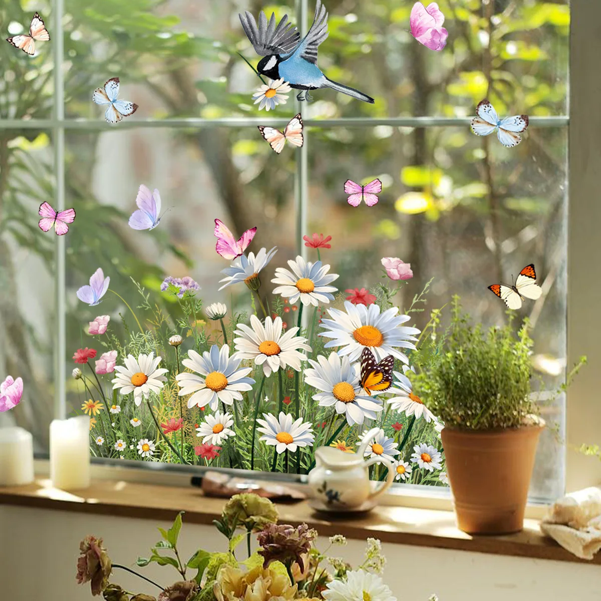

Simple Window Sticker, Static Sticker, Double-sided Visual Glass Sticker, Home Decoration Sticker.