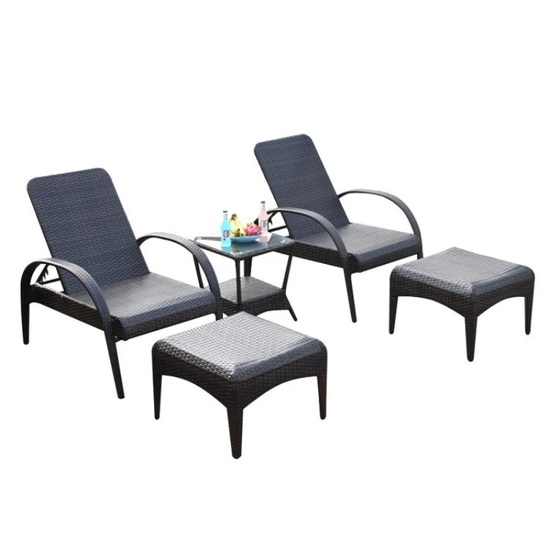 

Outdoor Lounging Leisure Balcony Outdoor Courtyard Swimming Pool Rattan Loungers Indoor Hotel Pool Lounge Area