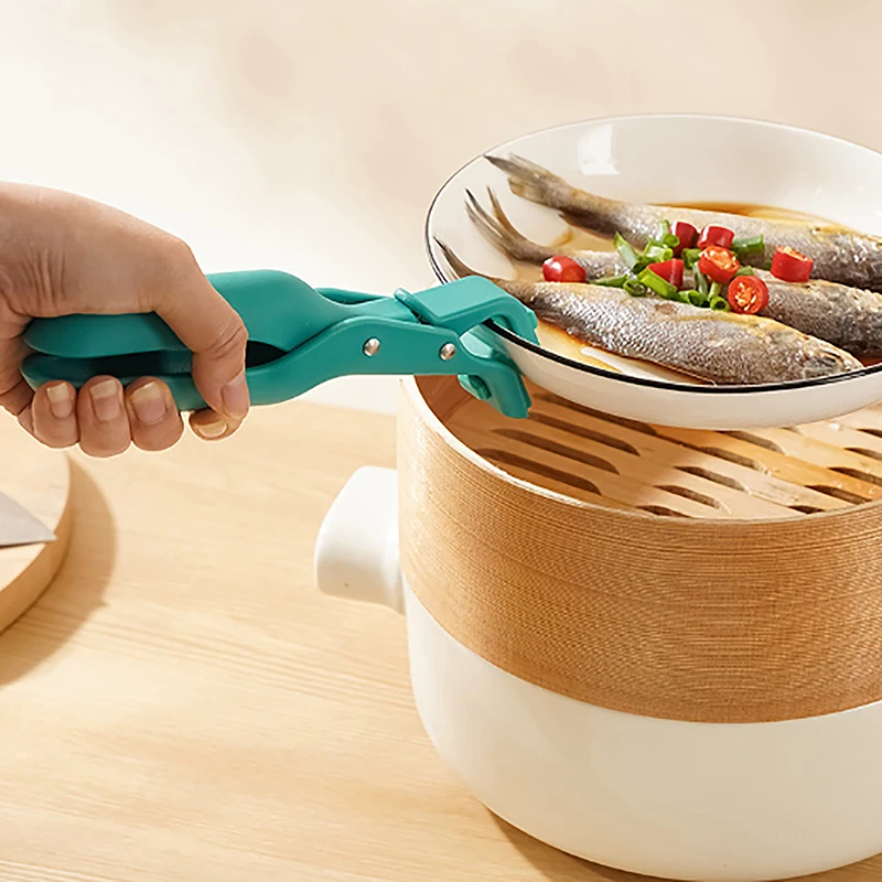 Guanti da forno anti-caduta in silicone a forma di cartone animato, vassoio resistente al calore e clip portapiatti, adatti per barbecue e cucina