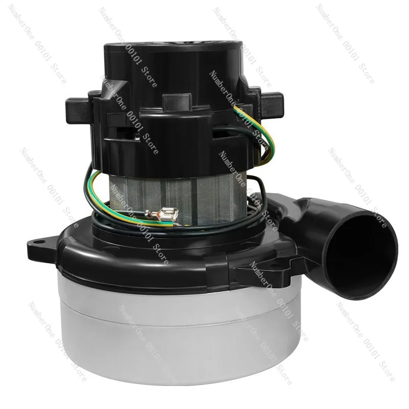 Side-tube type water-absorbing motor with pure copper coil and strong suction power for vacuum cleaners
