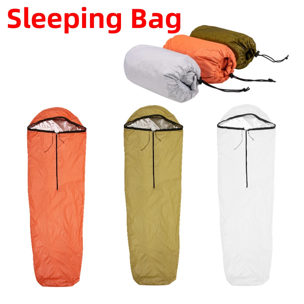 Sleeping Bag Waterproof Lightweight Thermal Emergency Sleeping Bag Survival Blanket Bag Camping Hiking Outdoor Activities