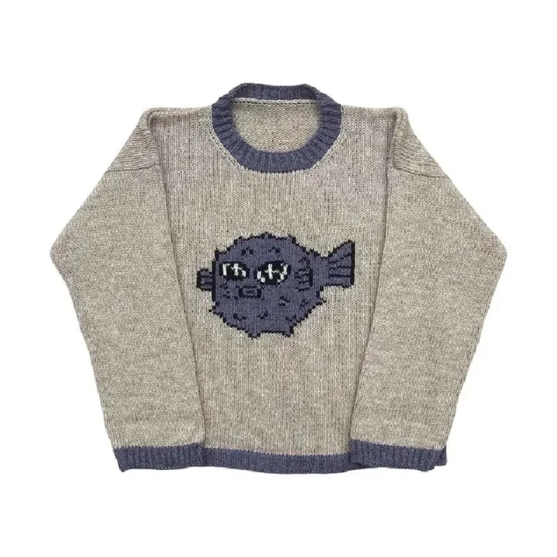 Y2K Anime Printed Personal Street Warmth Knitted Sweater