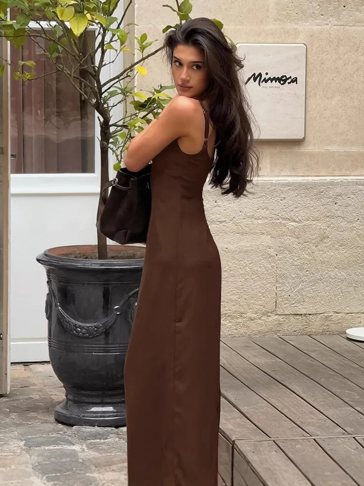 Dresses Womens In 2025 Sleeveless Milkmaid Ruched Gathered Smocking Elasticity Waist-Tight Drawstring Adjustable Fitted Youthful