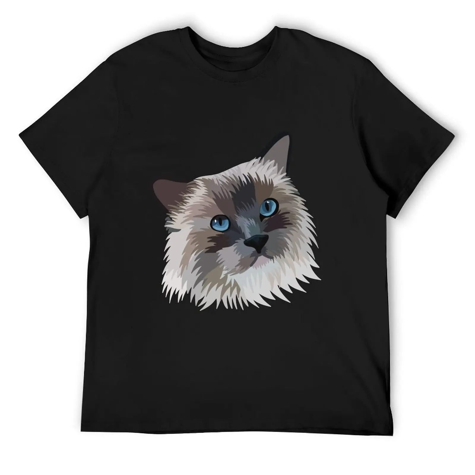 Ragdoll Cat - Digital Art T-Shirt man t shirt anime baggy shirts t shirts for men pack