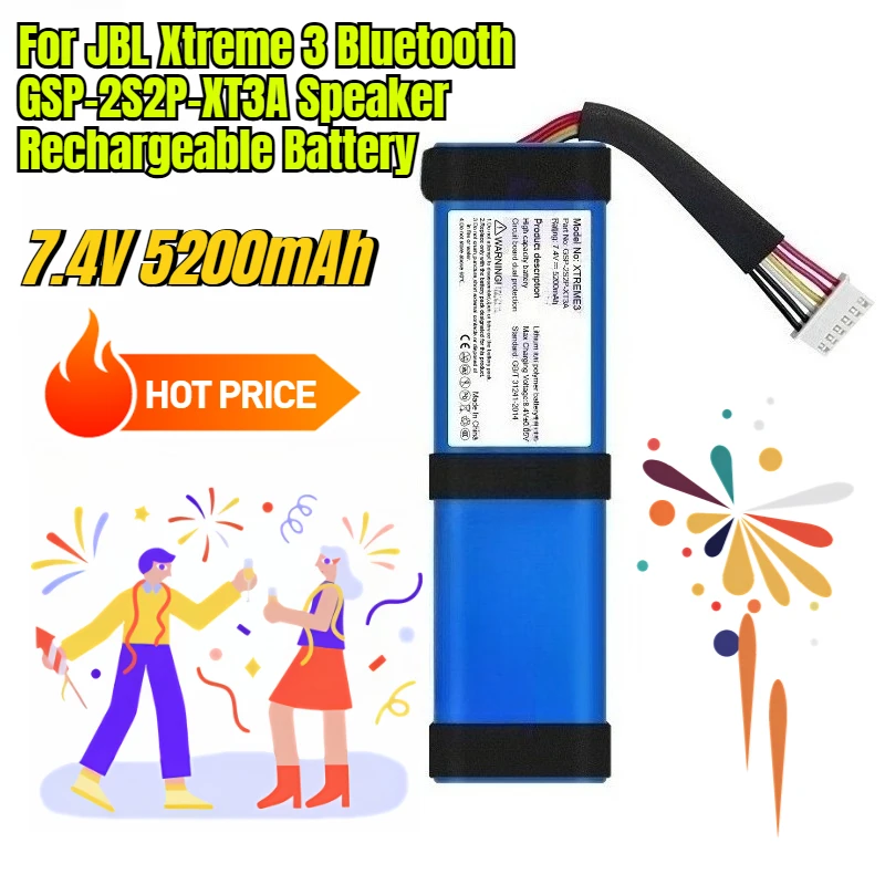 

5200mAh for JBL Xtreme 3 Bluetooth GSP-2S2P-XT3A Speaker Rechargeable Battery