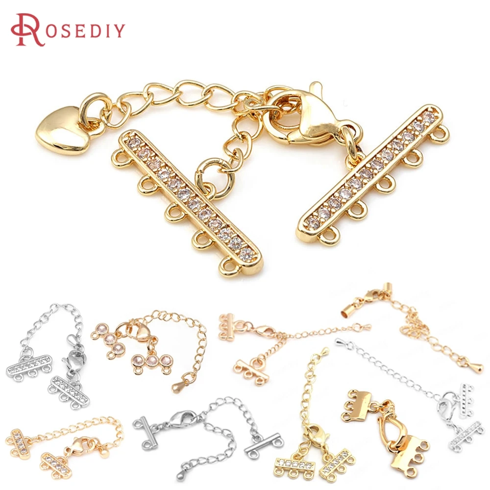 

18K Gold Color Platinum Color Brass Necklaces Bracelets Connect Clasps High Quality Diy Jewelry Accessories Making Materials