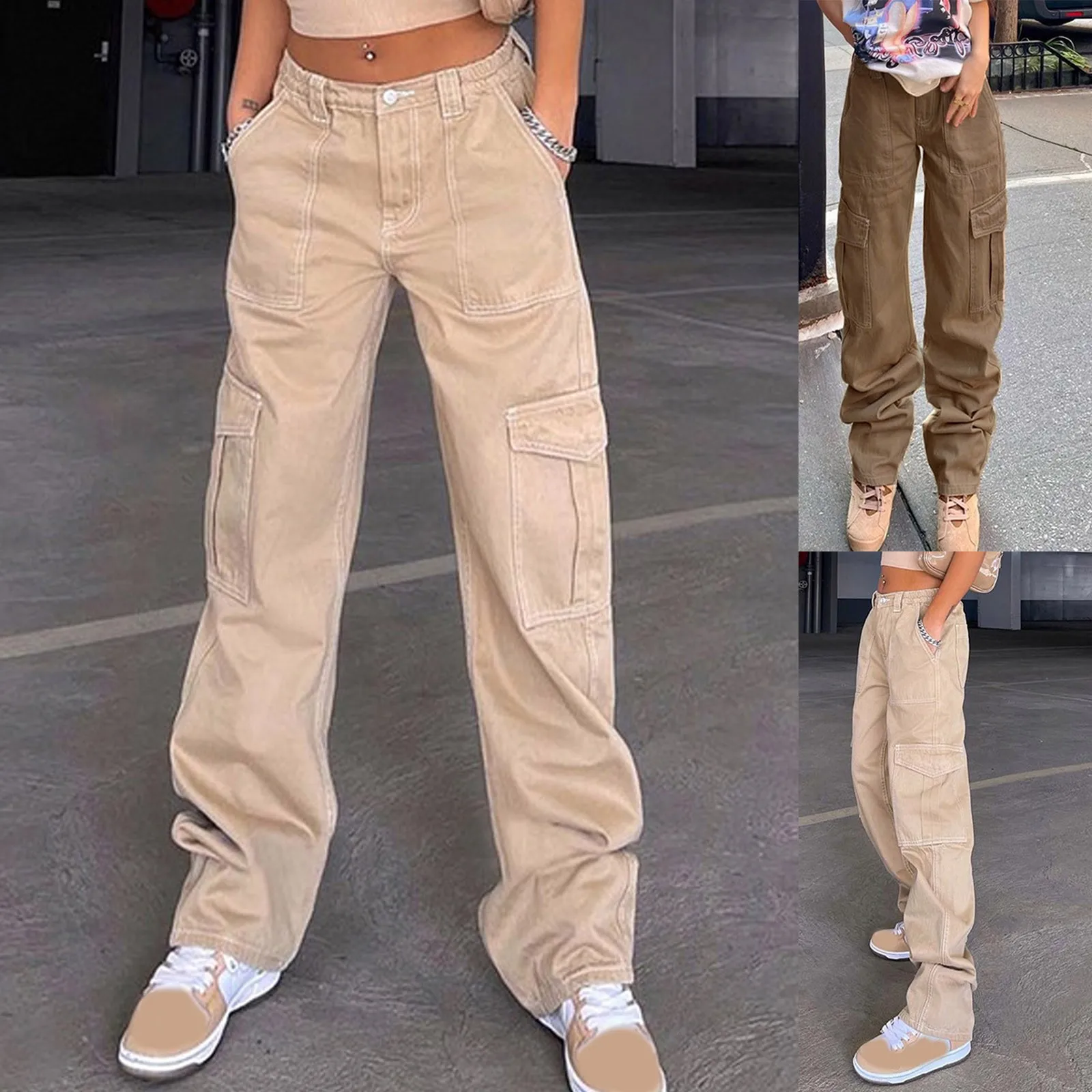 

Women's Wide Leg Trousers Streetwear Hip Hop Joggers Sweatpants Casual Loose Wide Leg Trousers