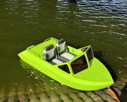 Water interactive amusement equipment electric mini single and double karting boat racing small speedboat aluminum boat