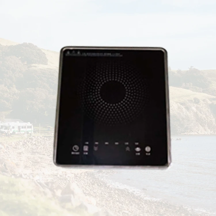 RV Induction Cooker 1000W Power Touch Control Panel Tempered Glass Panel