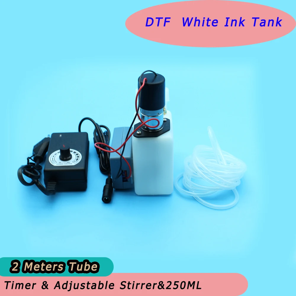 Imagem -05 - Caixa de Tinta Branca com Misturador Agitador e Temporizador Tensão Ajustável de Alimentação Tanque de Tinta Dtf para Epson L1800 L805 L18050 L8050