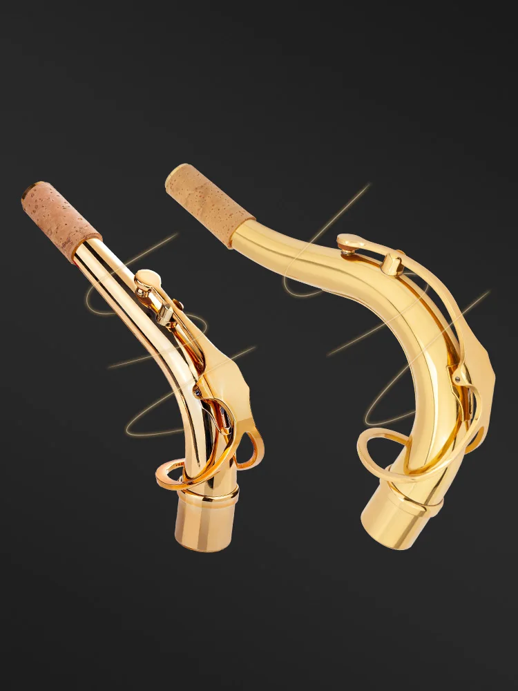 Es-Flat-Altsaxophon-Instrument, gebogener Hals, Mundstück, universell für Tenor-B-Flat-Saxophon – Detail 1