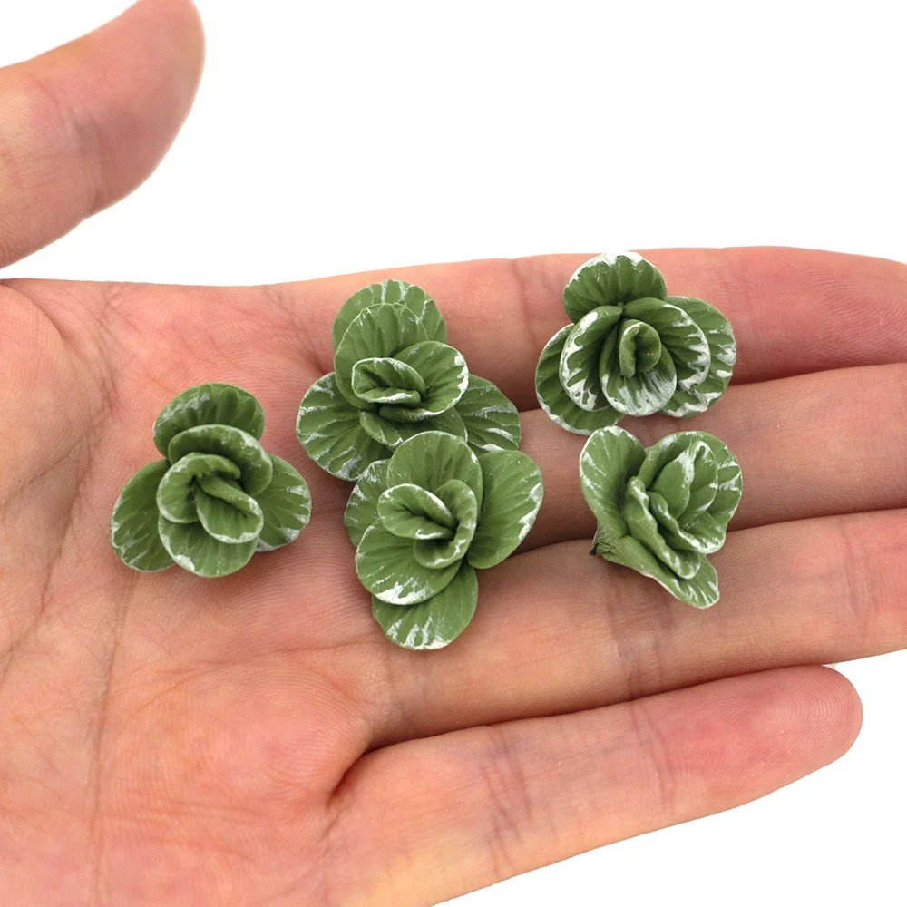 5Pcs 1/12 Dollhouse Miniature Accessories Mini Cabbage Simulation Vegetables Model for Doll House Decoration ob11