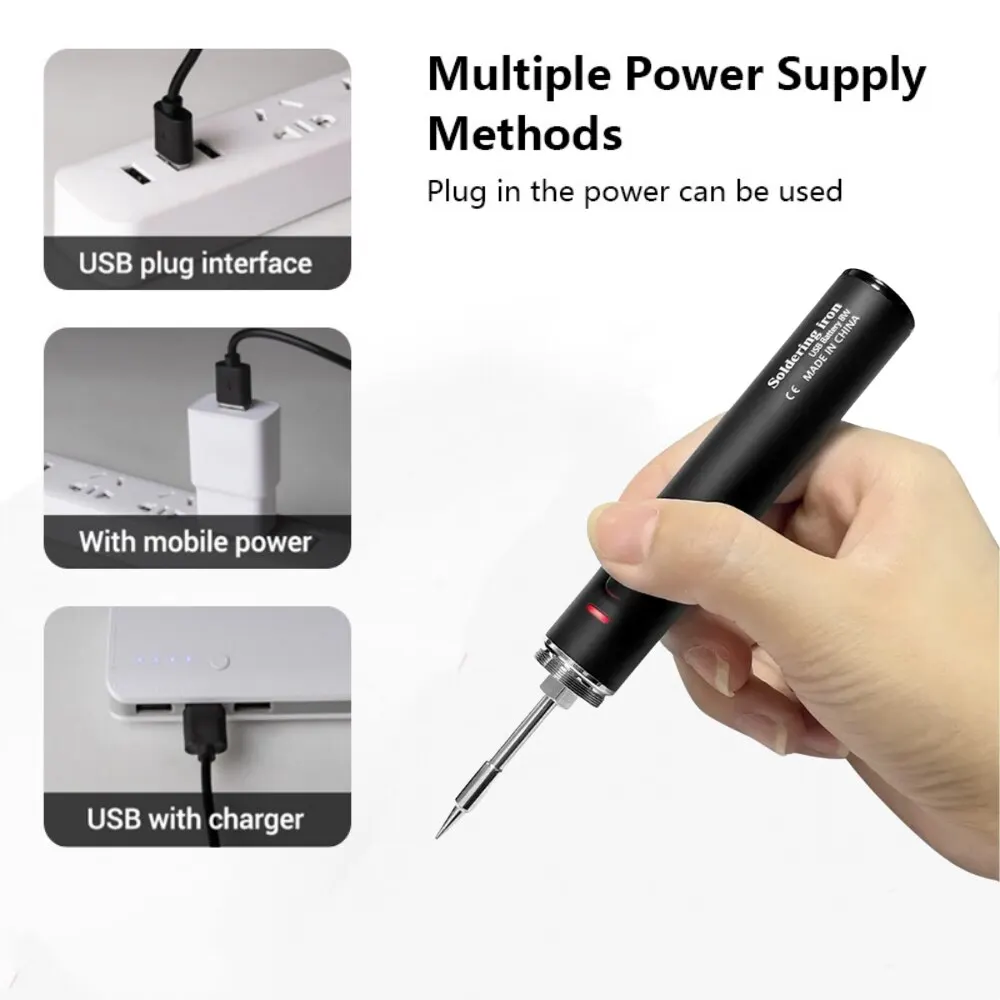 Usb Soldering Iron 5V Mini Convenient Adjustable Temperature Home Tools Diy Manual Radio Soldering Iron Set