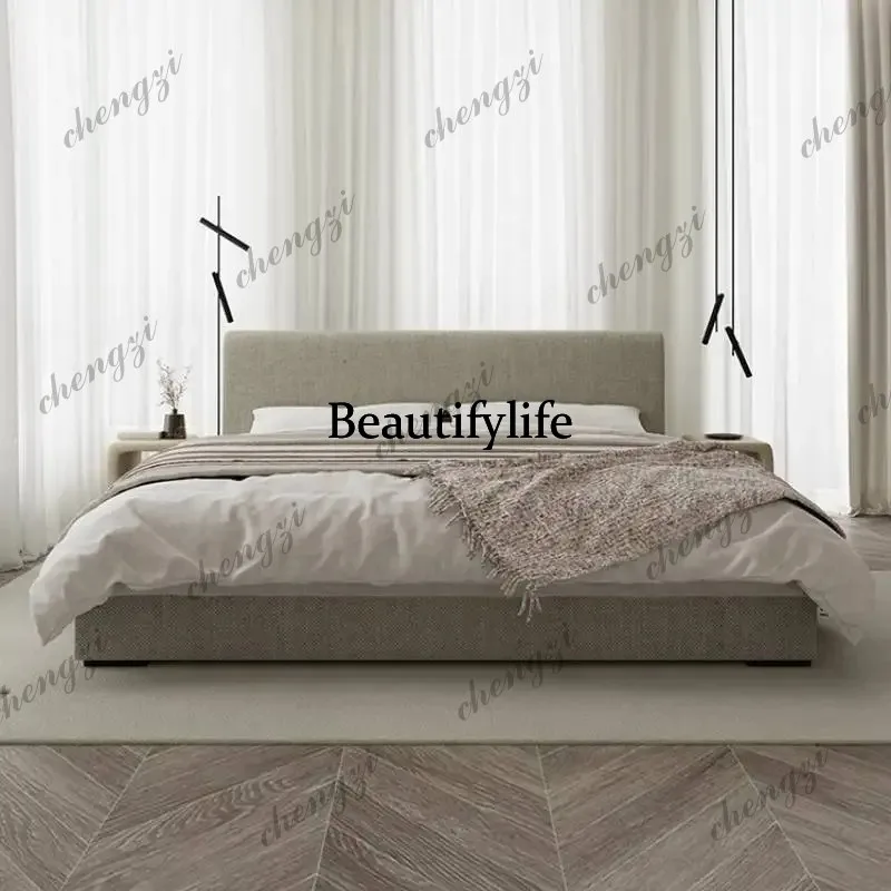 H132 Floor No Noise Frame Luxury Bed Queen Size Adults Couples Modern Style Luxury Bed Double Platform Camas De Dormitorio Furni