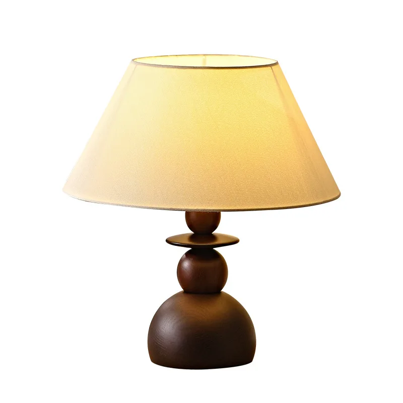 

Wabi-sabi retro study lamp, walnut bedroom bedside lamp