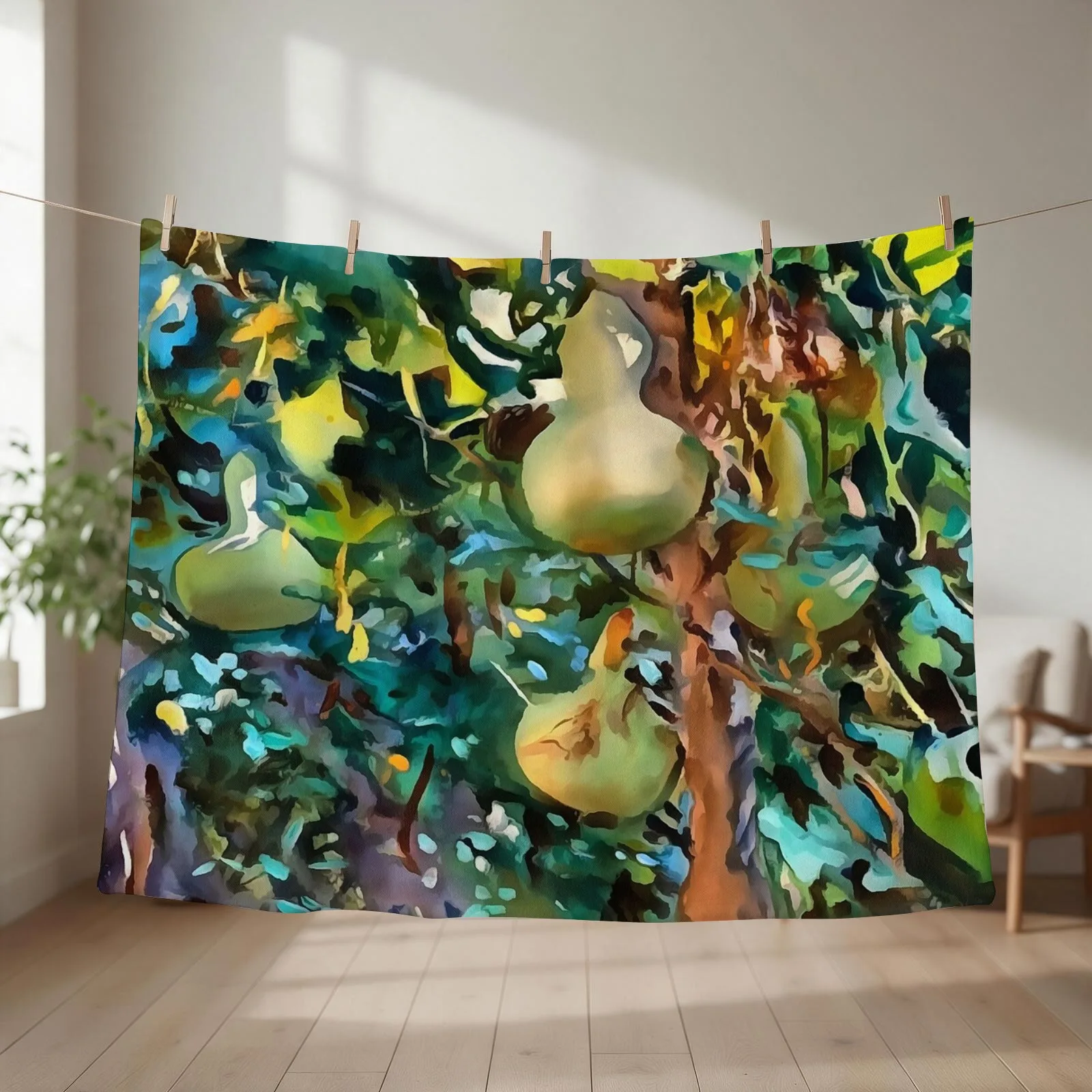 Gourds After John Singer Sargent Throw Blanket couch cozy soft plush fuzzy picnic outdoor blanket