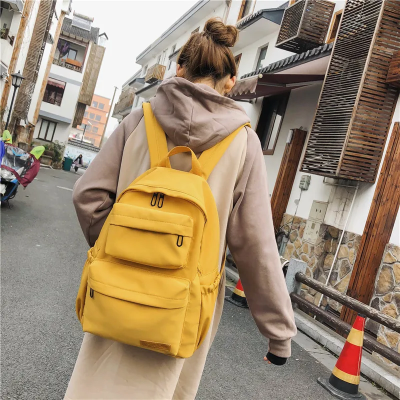 

Students Waterproof Nylon Backpack for Women Multi Pocket Travel Backpacks Female School Bag for Teenage Girls Back To School 가방