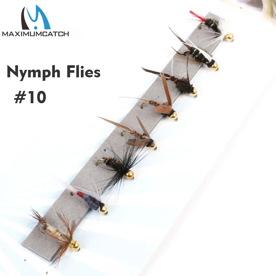 Maximumcatch Fly Fishing Flies Set - Streamer Dry Wet Nymph Trout Bass Flies #2-14 with Box, Fishing Lures Tackle Kit