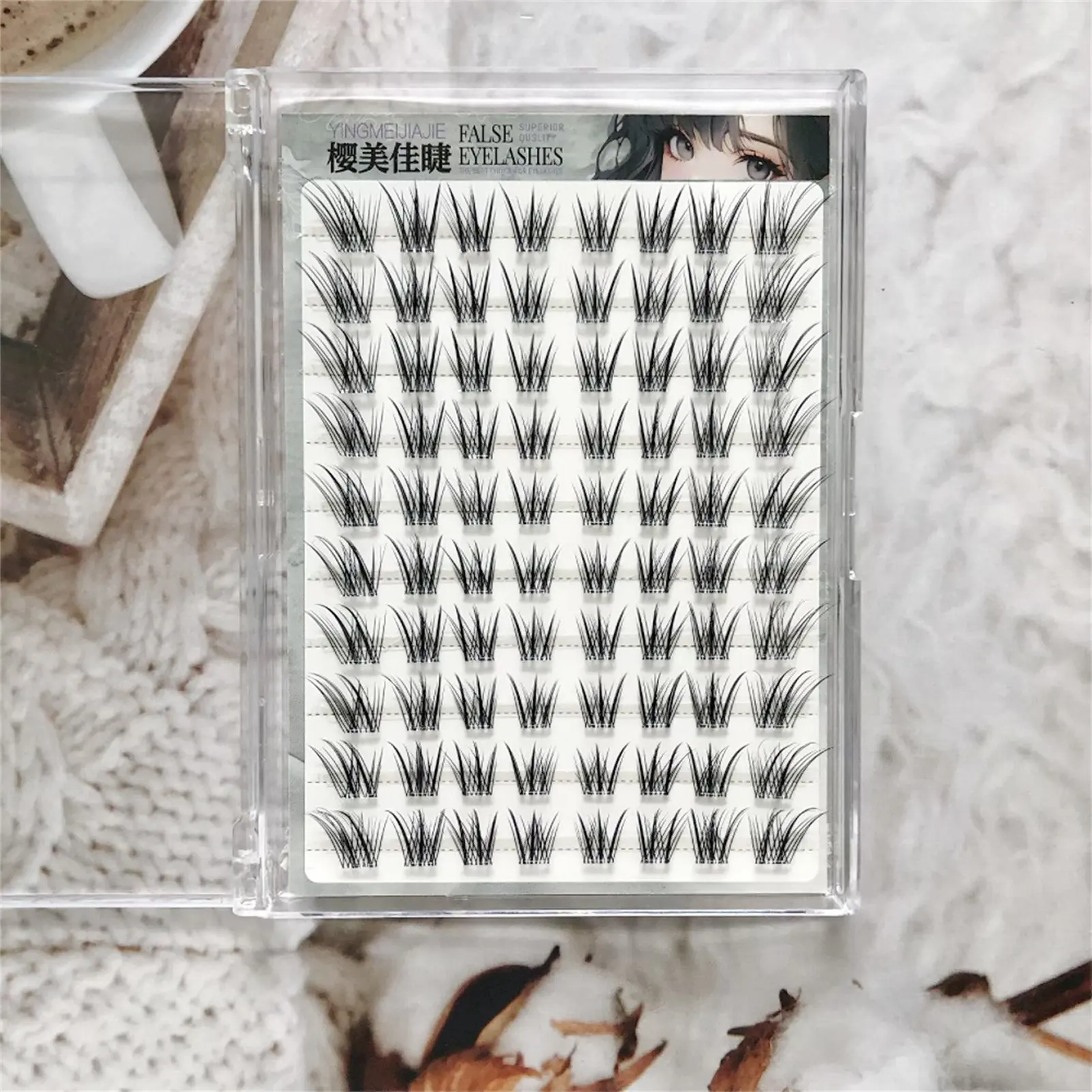 Cílios postiços estilo coreano, 8-12mm, misto c, encaracolado, volume natural, leve, cluster único, cílios postiços para maquiagem diária