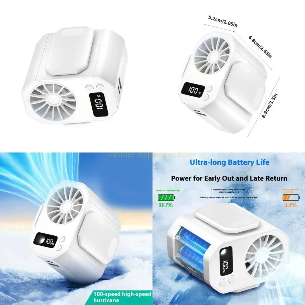 

D0AB FAST SPEED 100 Регулируемый уровень талии на талии вентилятор портативный перезаряжаемый 4000 мАч аккумулятор