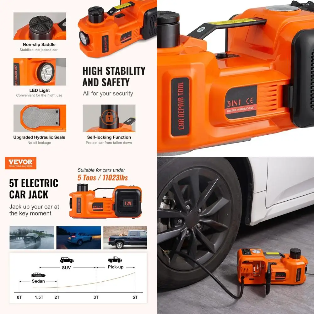 

5-тонный электрический автомобильный подъемник со встроенным насосом и светодиодной подсветкой