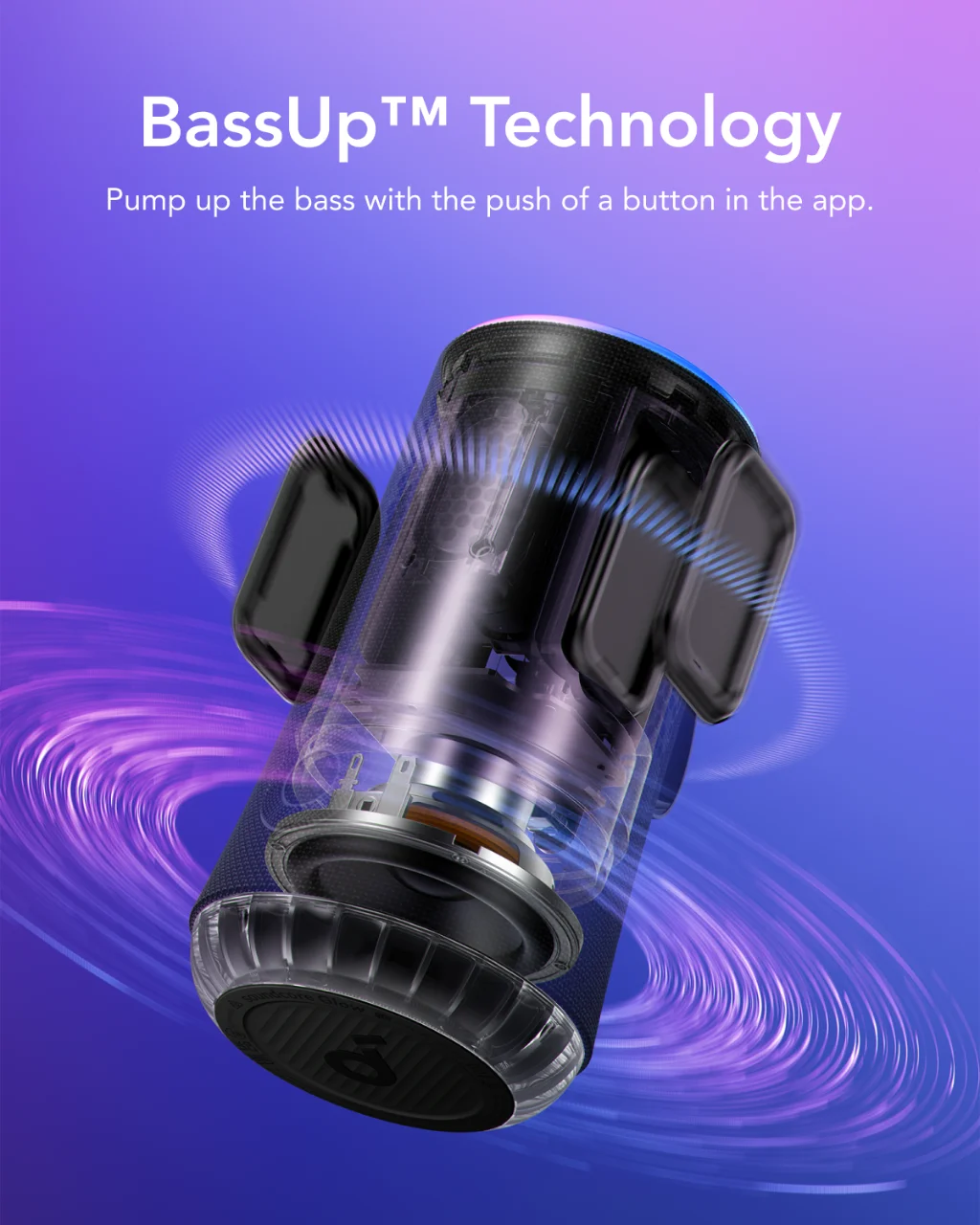 ลำโพงพกพาเรืองแสงด้วย soundcore พร้อมเสียง ° 30W 360ไฟเรนนิ่งการเล่น18ชั่วโมงการปรับแต่งความถี่และการแสดงแสง