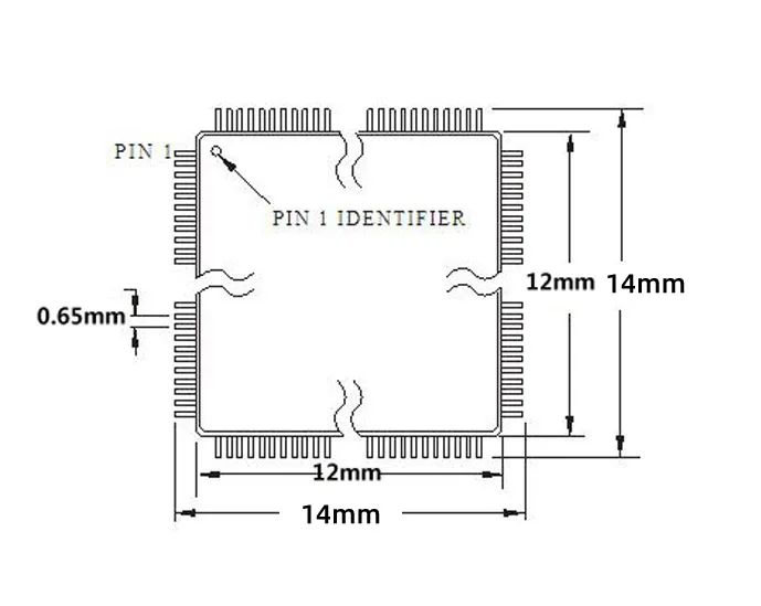 TQFP64 QFP64 Thử Nghiệm Ổ Cắm FPQ-64-0.65-04 Để Chấm 2.54Mm ICsocket 0.65Mm 12Mm X 12Mm 15.3Mm X 15.3Mm